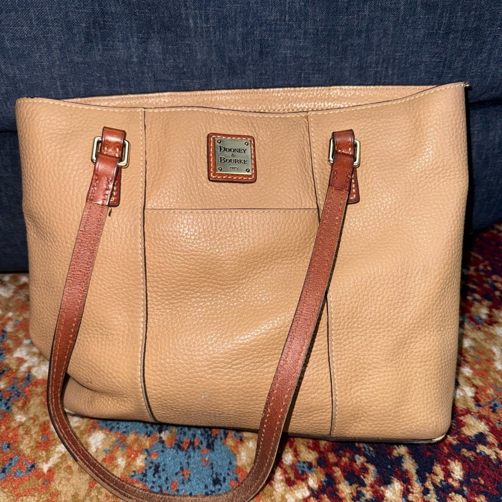 Dooney & Bourke Beige Leather Tote